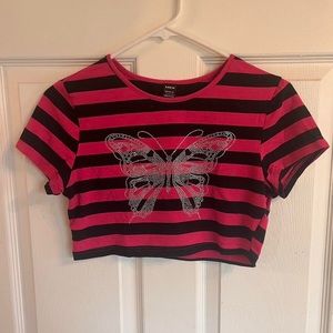 Bedazzled Butterfly Baby Tee